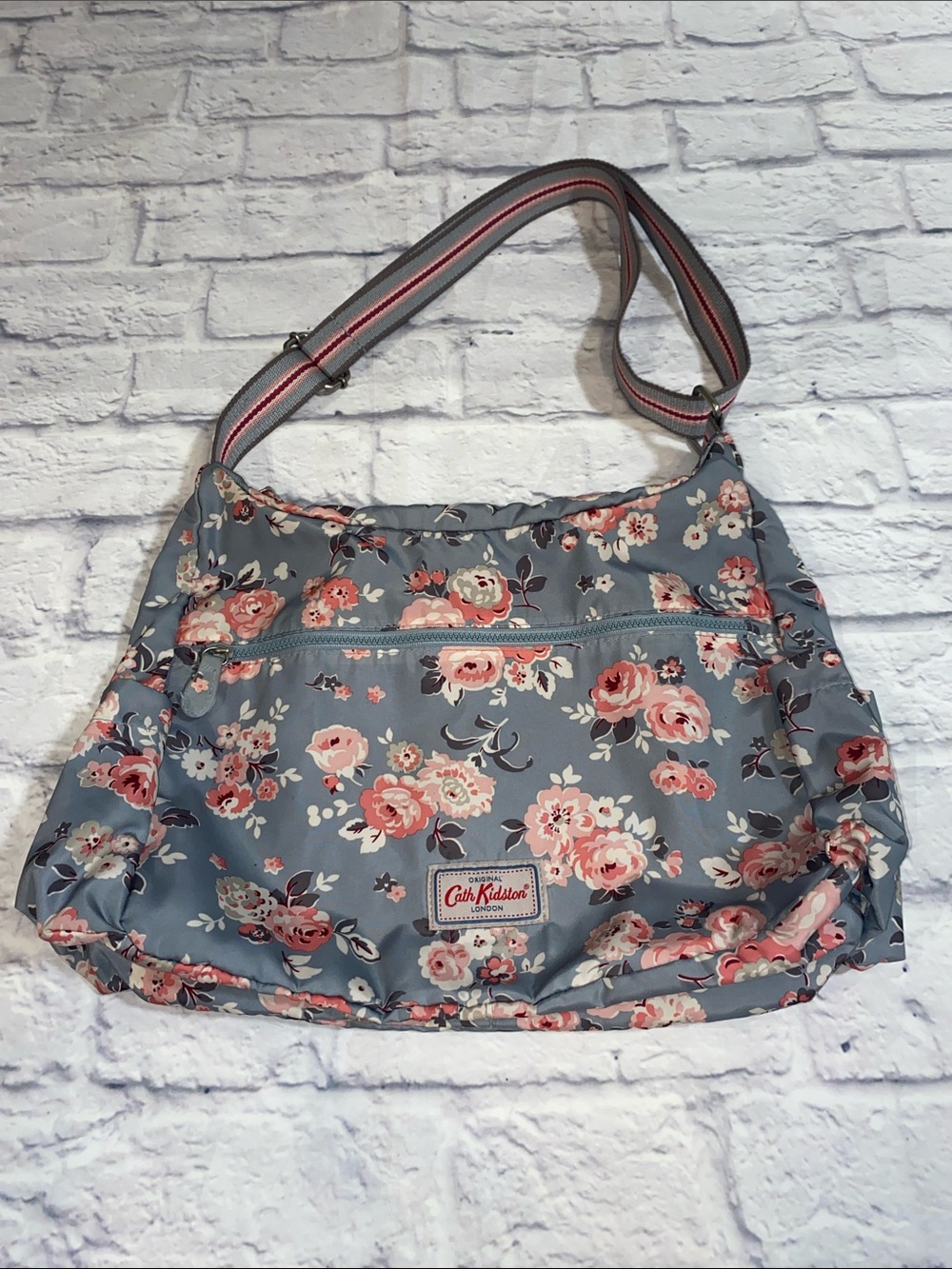 Cath Kidston Everyday Floral Shoulder Bag Gray/Pink/Cream